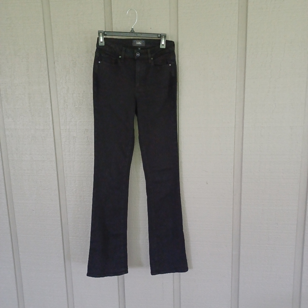 Paige Women Hourglass Jeans Size 27  Boho Stretch Denim Color Black